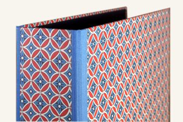 Folder blue-red-white with diamonds